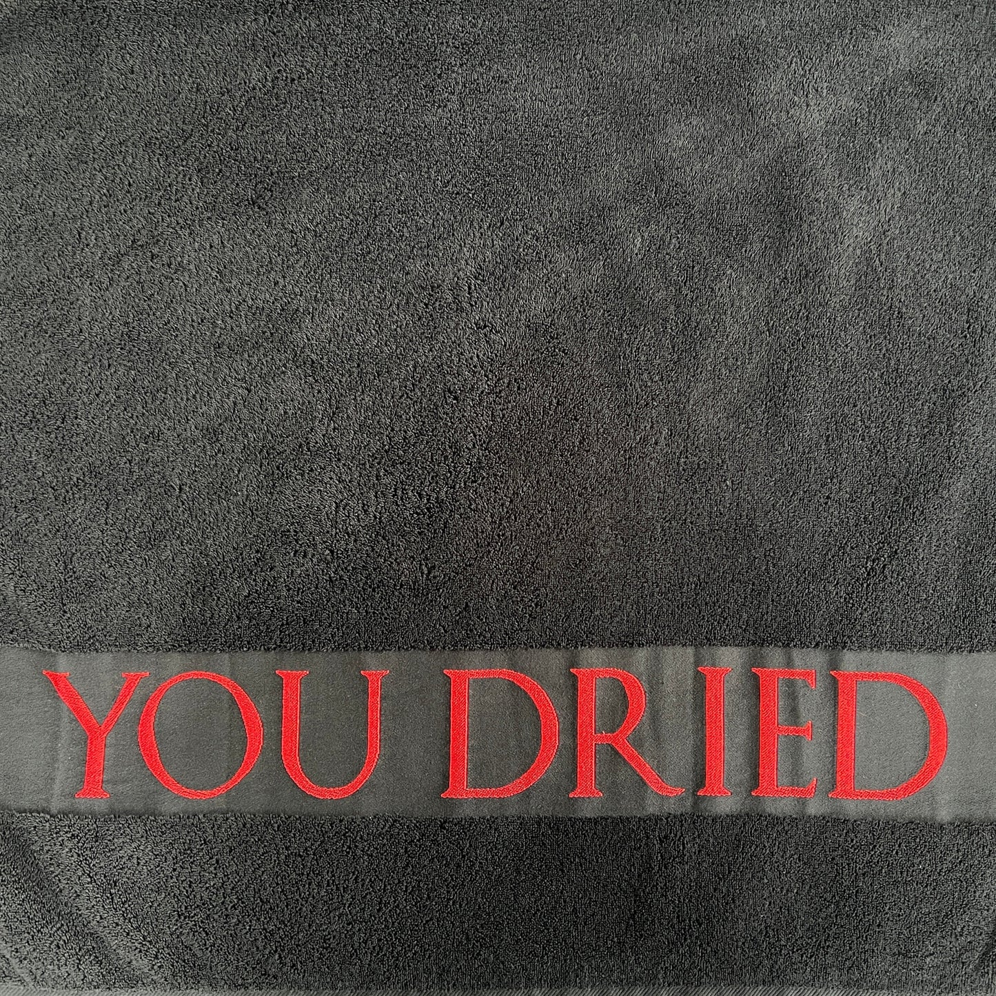 YOU DRIED Premium Black Bath Towel